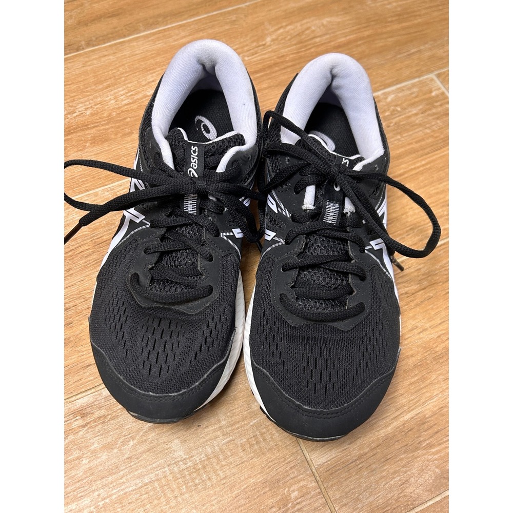 Asics‎ Gel-Contend 7 Womens 7.5 Wide Running Shoes Black White Sneakers